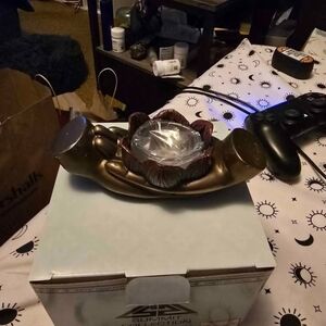 Bronze Lotus Candle Holder